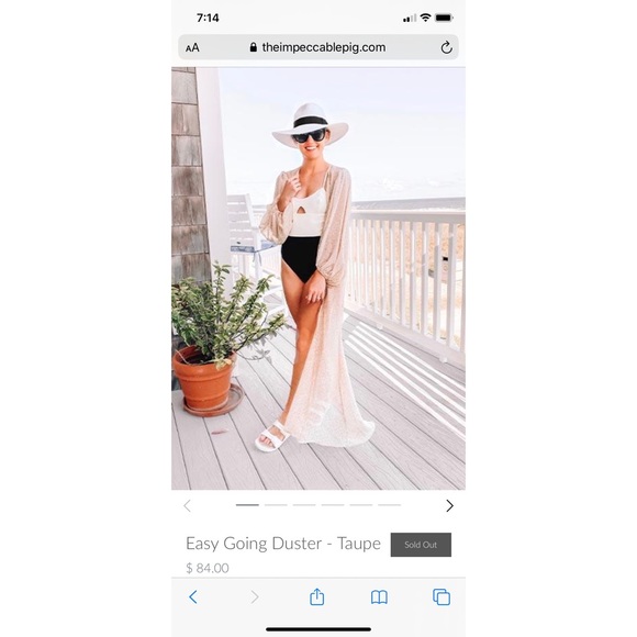 Easy Going Duster - Taupe - Picture 2 of 6